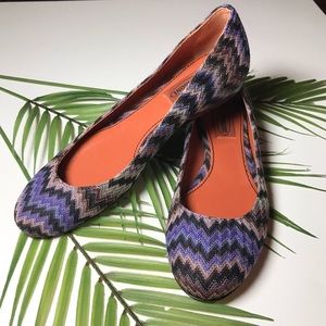 Missoni Purple Zig-Zag Flats EU39 (runs small)